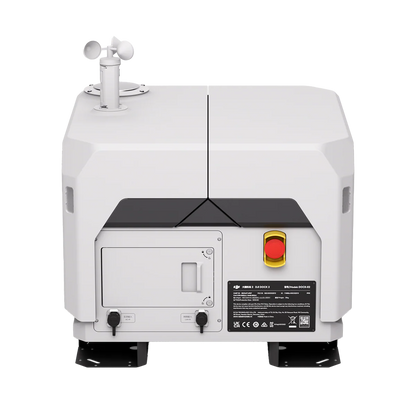 White weather station with sensors on a white background