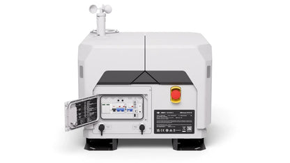 DJI dock 2 with control panel on a white background